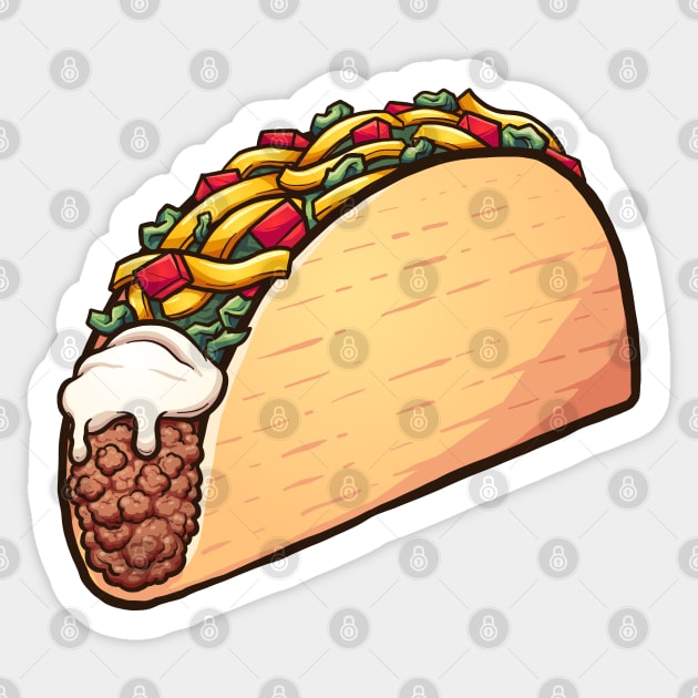 Cartoon taco Sticker by memoangeles